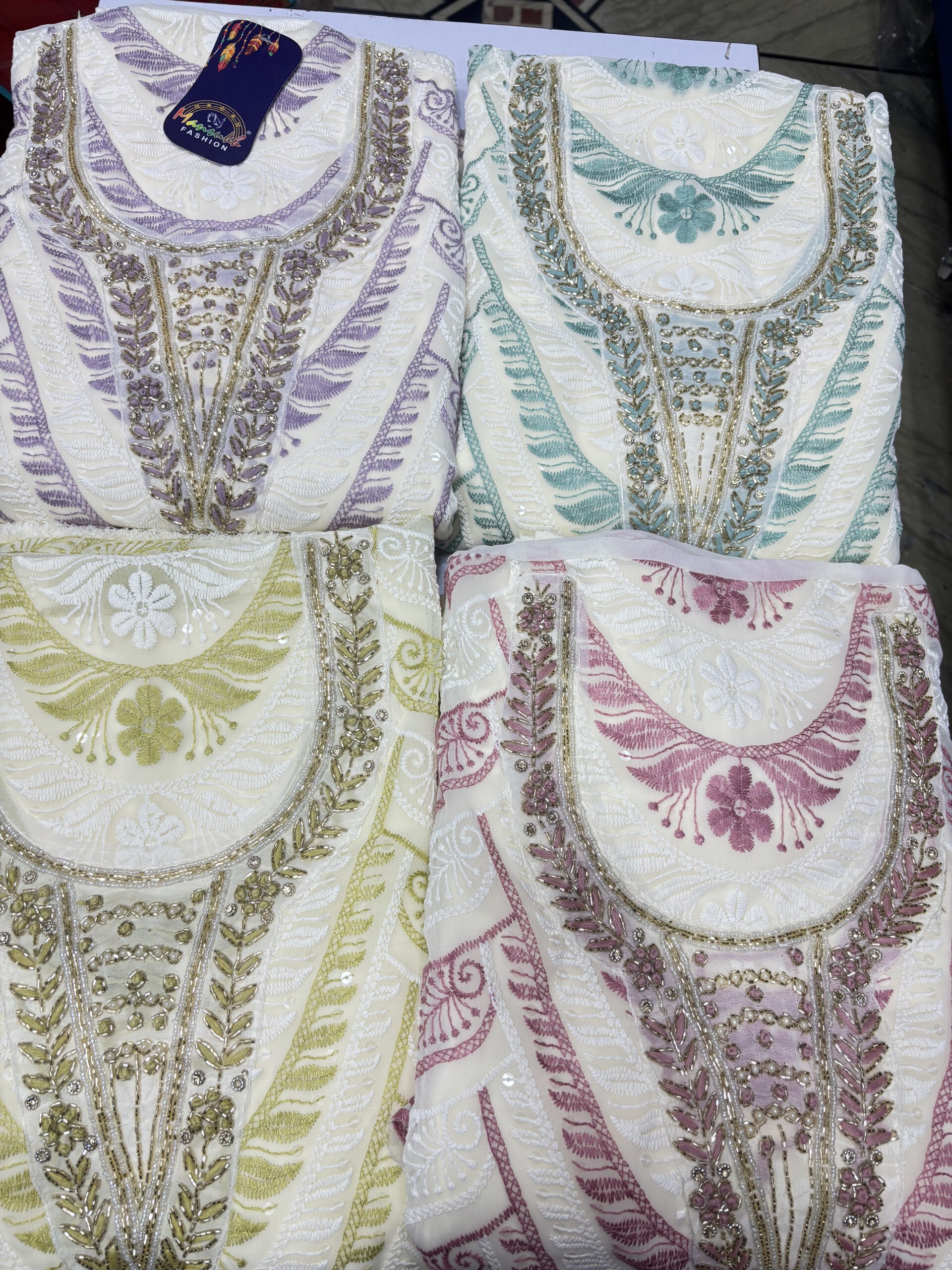 Embroidered Georgette Suit Fabric